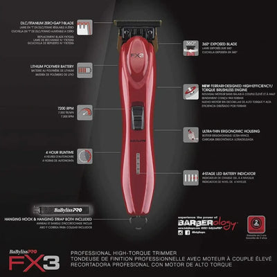 RECORTADORA BABYLISS FERRARI FX3 FXX3T+CEPILLO