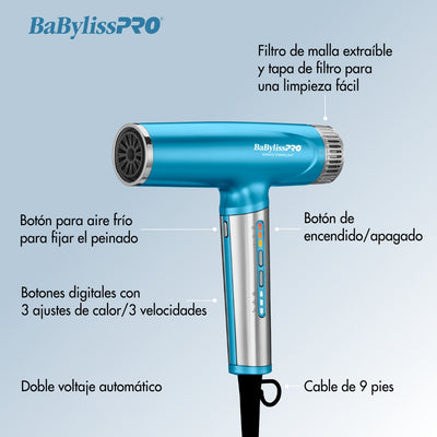 SECADORA NT BABYLISS ALTA VELOCIDAD 1400W BNTC9200ES