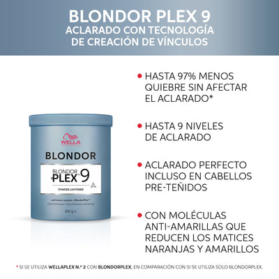 DECOLORANTE BLONDOR PLEX 9 800GR NUEVO