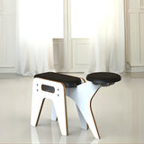 BANCO PEDICURE ROMA P04-BM BLANCO MATE