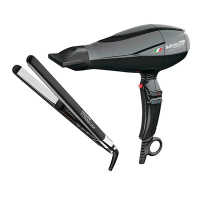 COMBO BABYLISS SEC+PLANCHA FERRARI NEGRA KBFBV13072
