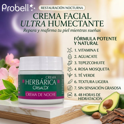 CREMA HERBARICA CRISALDI FACIAL NOCHE HUMECTANTE 110ML