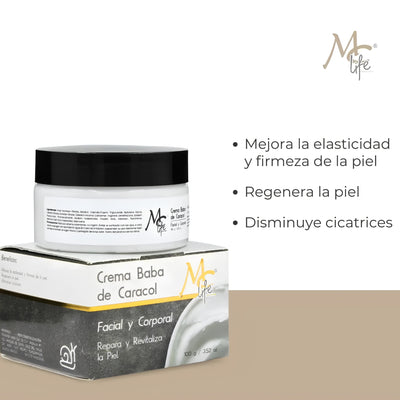 CREMA MC LIFE BABA DE CARACOL FACIAL/CORPORAL 100GR