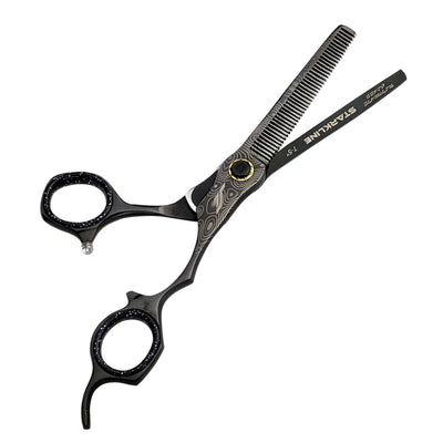 ESTUCHE DUO TIJERA CORTE Y DEGRAFILAR NEGRA 7.5 PULG STARKLINE