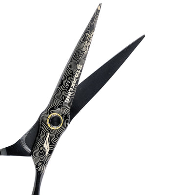 ESTUCHE DUO TIJERA CORTE Y DEGRAFILAR NEGRA 7.5 PULG STARKLINE