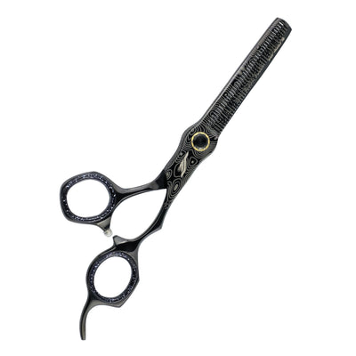 ESTUCHE DUO TIJERA CORTE Y DEGRAFILAR NEGRA 7.5 PULG STARKLINE