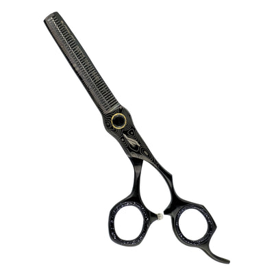 ESTUCHE DUO TIJERA CORTE Y DEGRAFILAR NEGRA 7.5 PULG STARKLINE