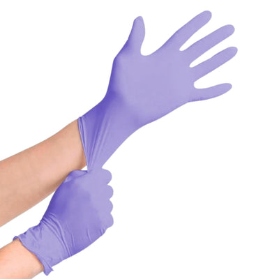 GUANTE BARBERALL NITRILO LILA L C/100 8202