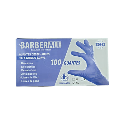 GUANTE BARBERALL NITRILO LILA L C/100 8202