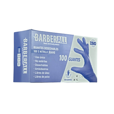 GUANTE BARBERALL NITRILO LILA L C/100 8202