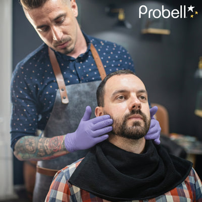 GUANTE BARBERALL NITRILO LILA L C/100 8202