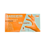GUANTE BARBERALL NITRILO NARANJA M C/100 8200