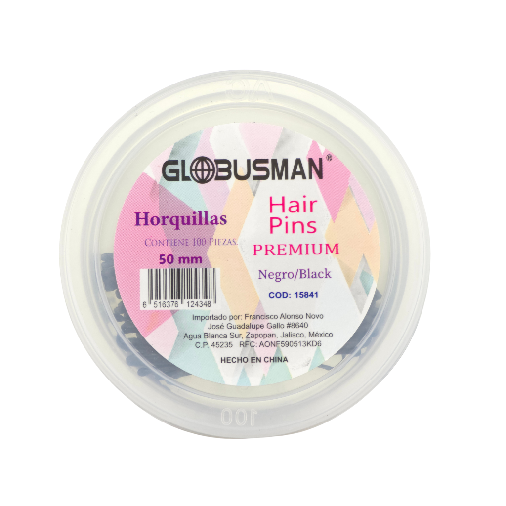 HORQUILLAS GLOBUS PREMIUM C/100PZ NEGRO15841 50MM – Probell