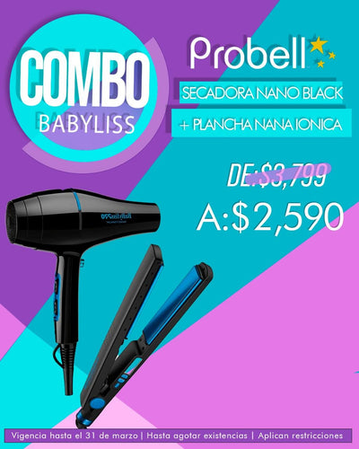 COMBO BABYLISS NANO BLACK SEC+PLANCHA