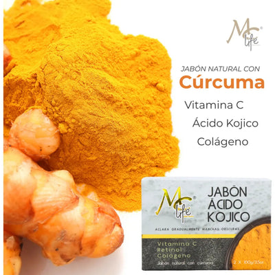 JABON MC LIFE ACLARANTE DE ACIDO KOJICO 2PZ CON 100 GRS