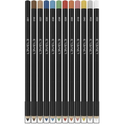 LAPIZ L3VEL 3 DELINEADOR CABELLO/OJOS/CEJAS/LABIOS C/12 PZS EP1001AS