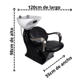 LAVABO PETIT NEGRO TARJA BLANCA BASCULANTE