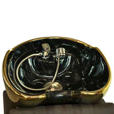 LAVABO PROBELL CAFÉ TARJA DORADA BASCULANTE MOD 8226