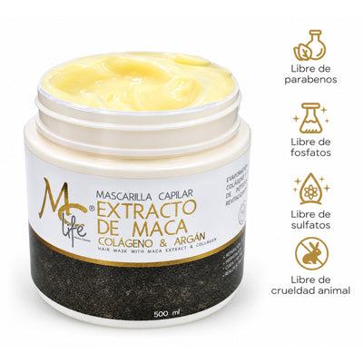 MASCARILLA MC LIFE CAPILAR C/EXTRACTO DE MACA,COLAGENO Y ARGAN