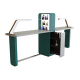 MESA PARA MANICURE MILAN E07-DAP AZUL PETROLEO DOBLE