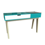 MESA PARA MANICURE RIMINI CRISTAL M11-TB TURQUESA BRILLANTE