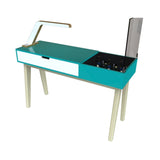 MESA PARA MANICURE RIMINI CRISTAL M11-TB TURQUESA BRILLANTE