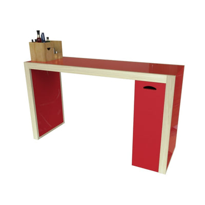 MESA PARA MANICURE TERNI M10-RB ROJO BRILLANTE