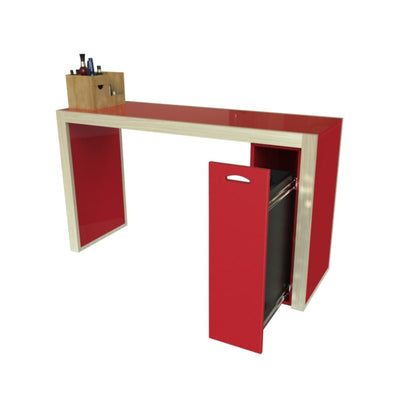 MESA PARA MANICURE TERNI M10-RB ROJO BRILLANTE