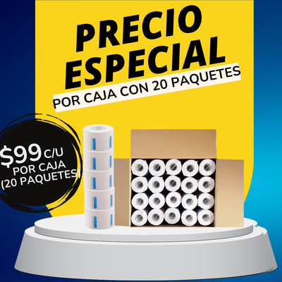 PAPEL CUELLO C/5 ROLLOS C/100 TIRAS Q-133