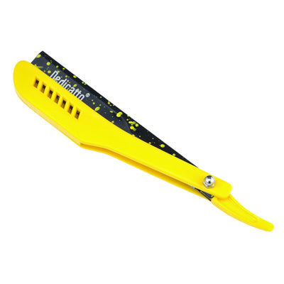 PORTA NAVAJA DEDICATO PLASTICO AMARILLO