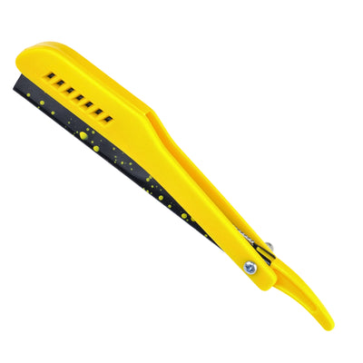 PORTA NAVAJA DEDICATO PLASTICO AMARILLO