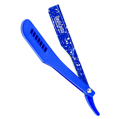 PORTA NAVAJA DEDICATO PLASTICO AZUL