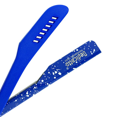 PORTA NAVAJA DEDICATO PLASTICO AZUL