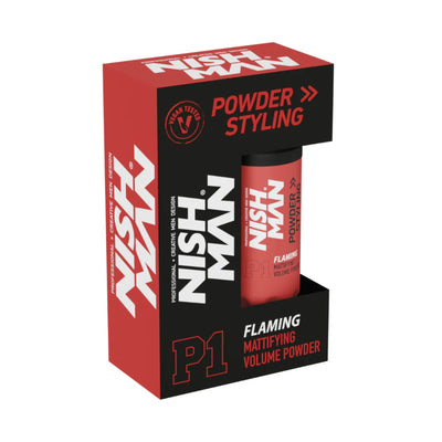 Polvo Nish Man Flaming – Volumen y Fijación Mate para Hombre