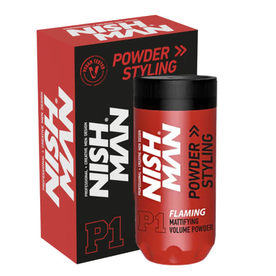 Polvo Nish Man Flaming – Volumen y Fijación Mate para Hombre