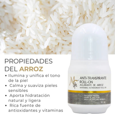 ROLL ON MC LIFE ACLARANTE DE ARROZ 50 ML.