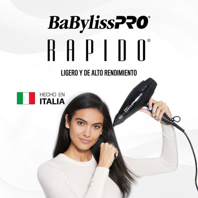 SECADORA BABYLISS RAPIDO NEGRA BAB7000C