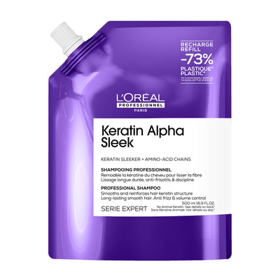 SHAMPOO LOREAL REFILL KERATIN ALPHA SLEEK 500ML
