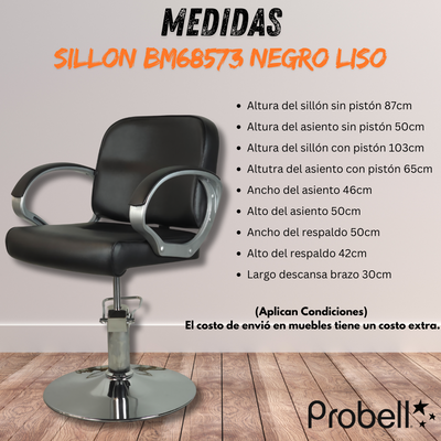 SILLON BM68573 NEGRO LISO