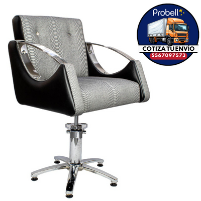 SILLON CORTE ELBY NEGRO/SNAKE BOTONES