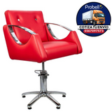 SILLON CORTE ELBY ROJO BOTONES