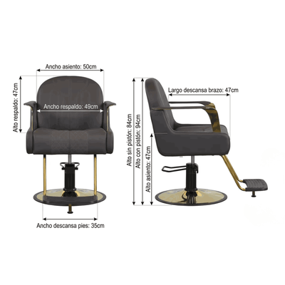 SILLON CORTE PROBELL CAFÉ/DORADO MOD 8225