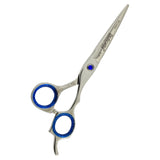 TIJERA CORTE DEDICATO CROMADA GOMA AZUL 6.5 PULG