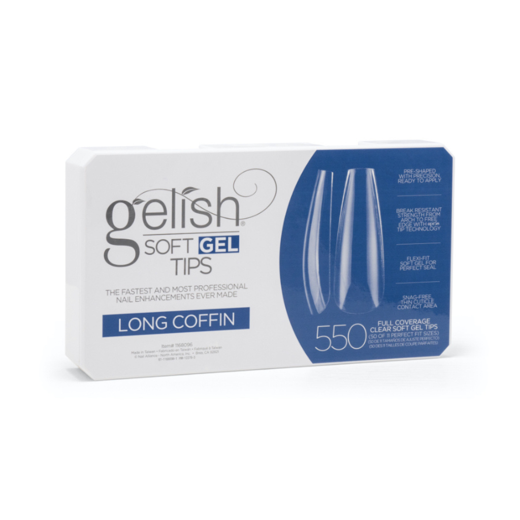 PROMO SOFT GEL TIPS LONG COFFIN C/550 1168096 – Probell