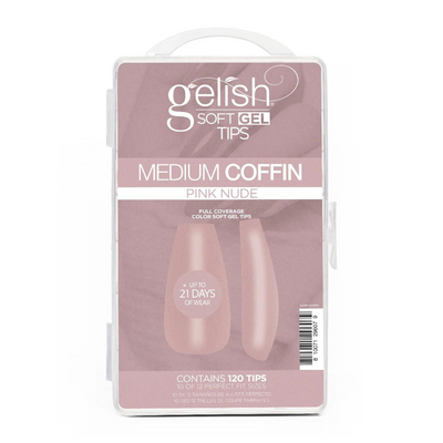 TIPS SOFT GEL MEDIUM COFFIN PINK NUDE C/120 1270020