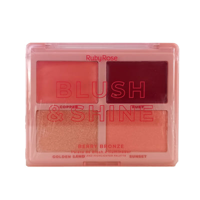 PROMO PALETA RUBOR/ILUMINADOR BERRY BRONZE RR HB-M1001 19.41G