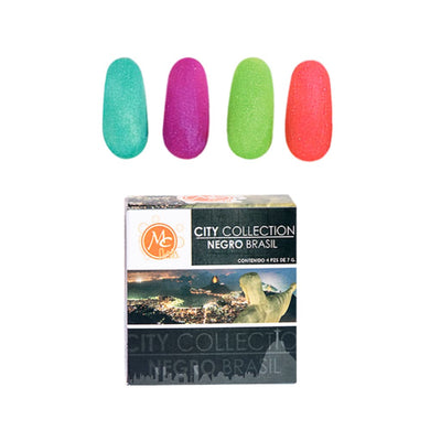 POLVO ACRILICO MC NAILS CITY NEGRO BRASIL C/4PZS