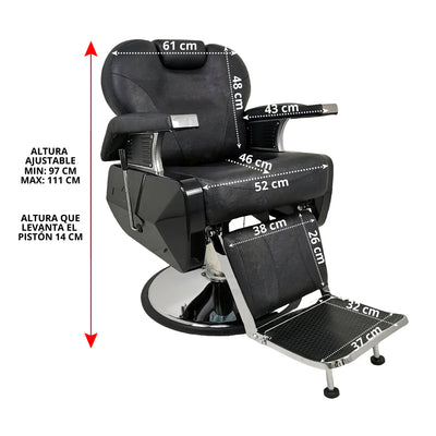 SILLON BARBERO BM88001 NEGRO