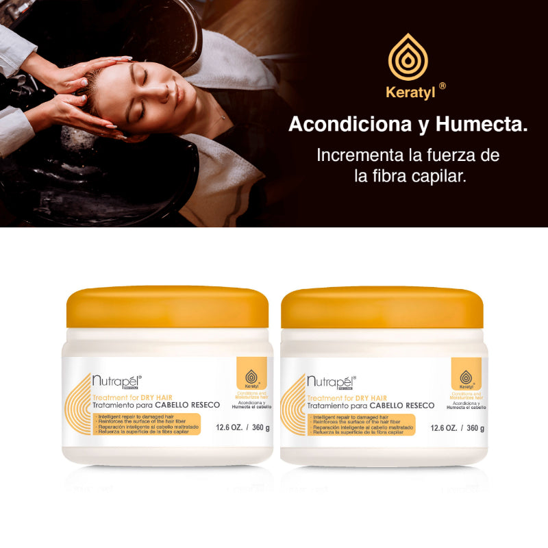 TRATAMIENTO NUTRAPEL CABELLO RESECO C/2 PIEZAS PNU14